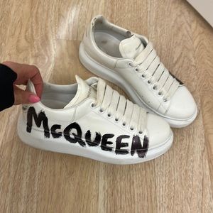 Alexander McQueen Graffiti oversized sneaker.